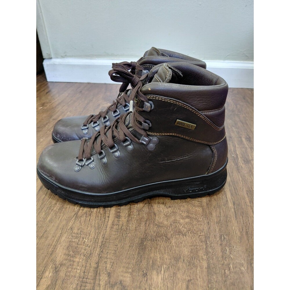 LL Bean Cresta Gore-Tex Brown Leather Hiking Boots Vibram Mens 9.5M